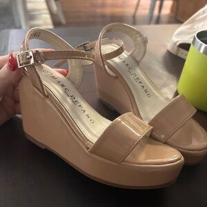 Marc Defang Kids Tan Patent Dress Shoes